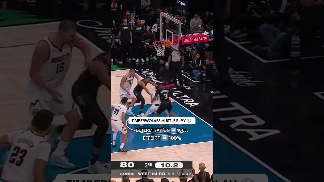 Jaylen Clark keeps the possession alive 🫢 and McDaniels finishes the job 🪣