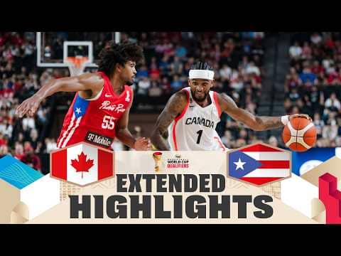 Canada 🇨🇦 v Puerto Rico 🇵🇷 | Ext. Highlights | FIBA Basketball World Cup 2027 Americas Qualifiers