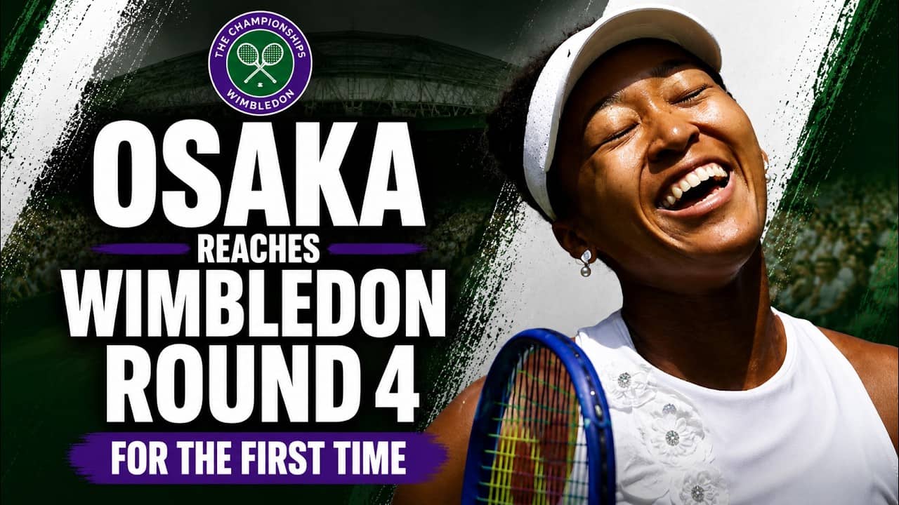 Naomi Osaka reaches Wimbledon Round 4 for the first time after straight sets win vs Daria Kasatkina
