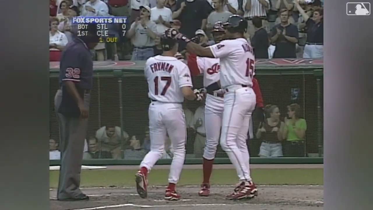 Cleveland scores 14 vs the Cardinals (CLE vs STL, 6-24-1998)
