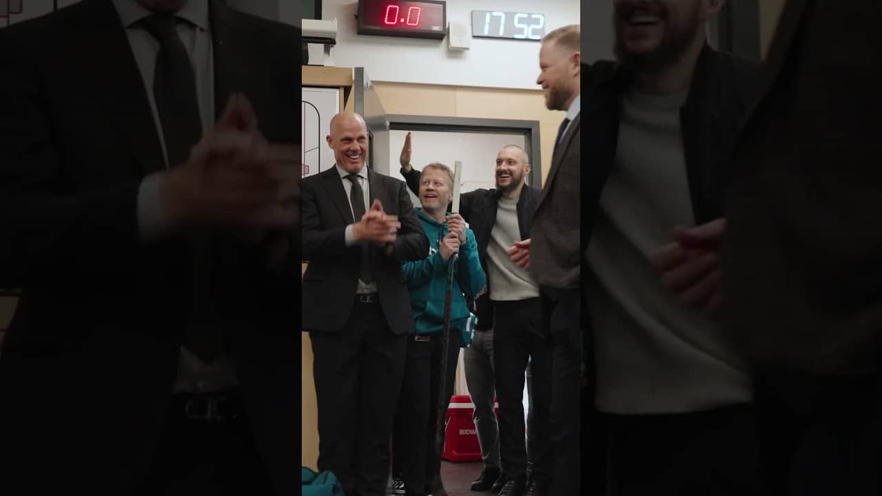 Coach Warsofsky's post-win speech at Winnipeg  #hockey #nhl #sharks