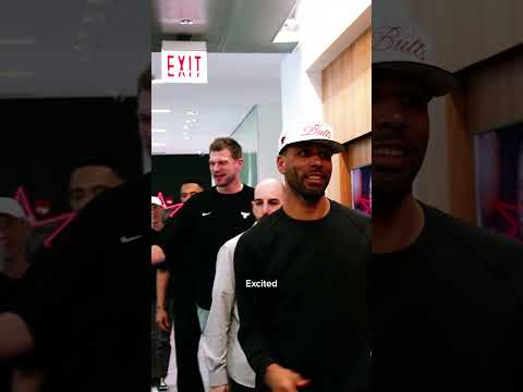 Caleb Wilson & Dailyn Swain making their introductions 🤝 #chicagobulls #nba #firstday