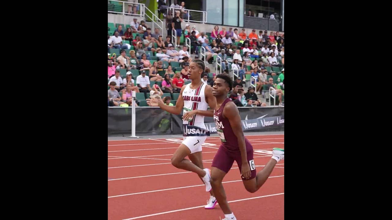 A lean at the line 😮‍💨 Stefon Dodoo held on to win the U20 men’s 800m title in 1:48.59 🇺🇸 #track