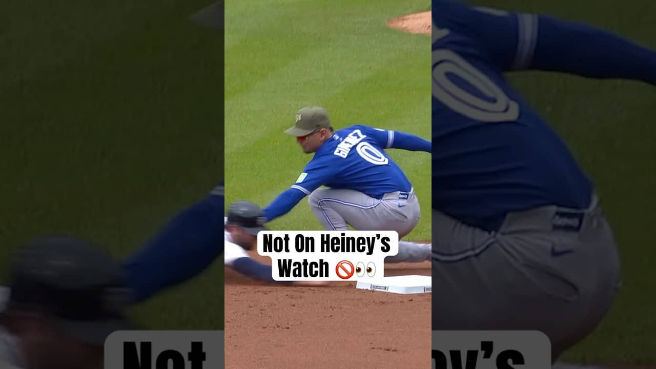 Tyler Heineman and Andrés Giménez cut down the runner at second 🚫💪 #BlueJays