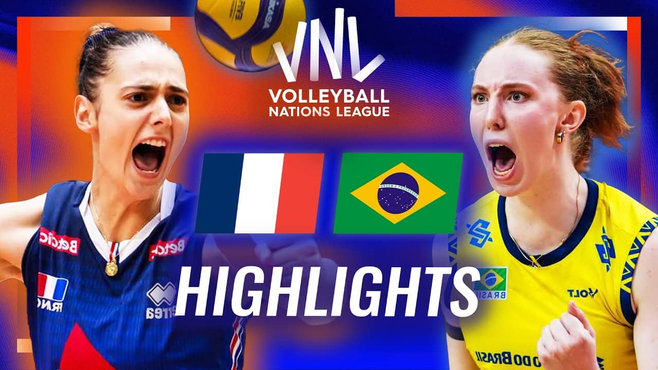 France 🇫🇷 vs. Brazil 🇧🇷 - Highlights | Week 2 | Women's VNL 2026