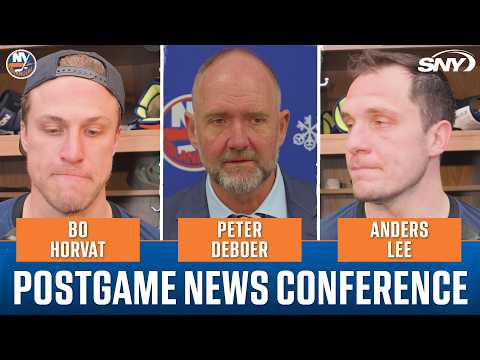 Peter DeBoer, Anders Lee and Bo Horvat react to Islanders crushing shutout loss to Ottawa