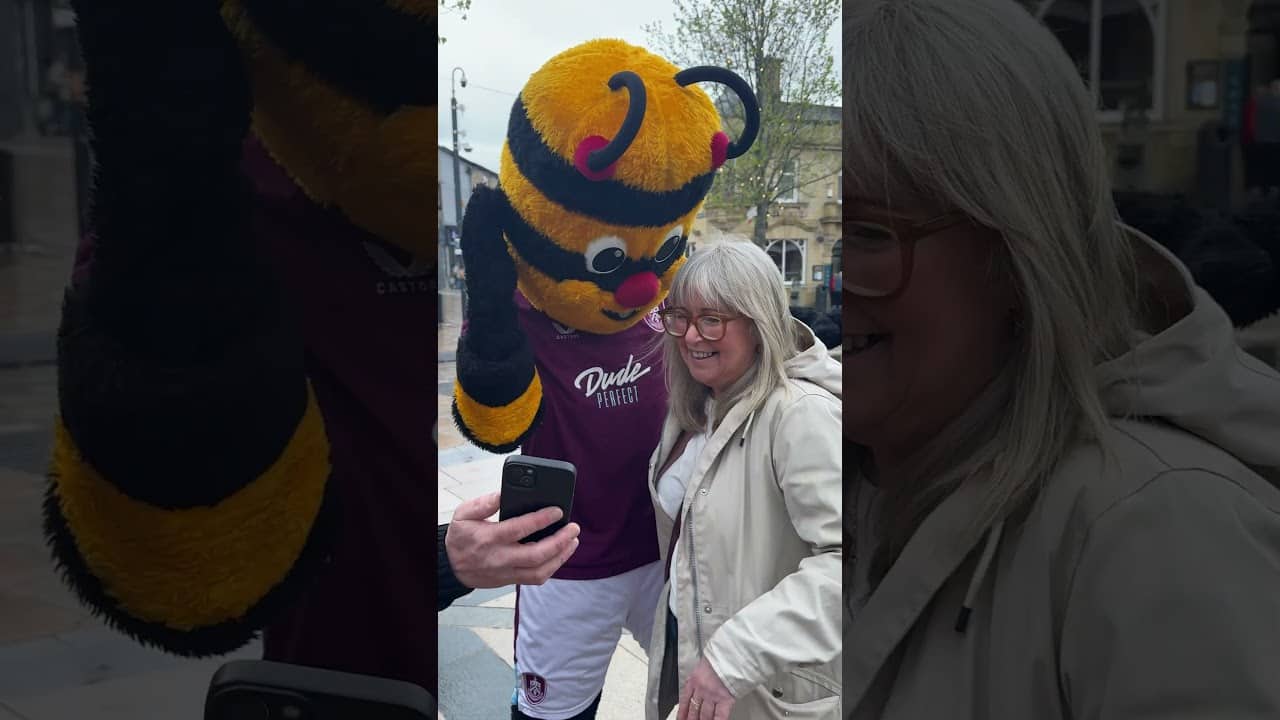 Bertie Bee has been hard at work kitting everyone out with Clarets gear 💜