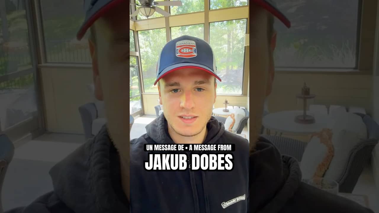 Jakub Dobes shares a message to Habs fans #NHL #Shorts