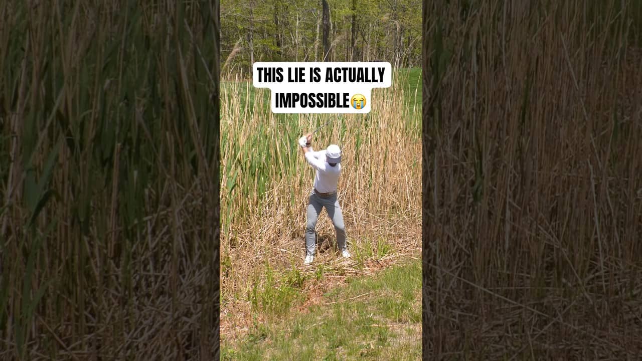 NFL Kicker vs. an Impossible Golf Lie #golf #golfswing #football #eagles