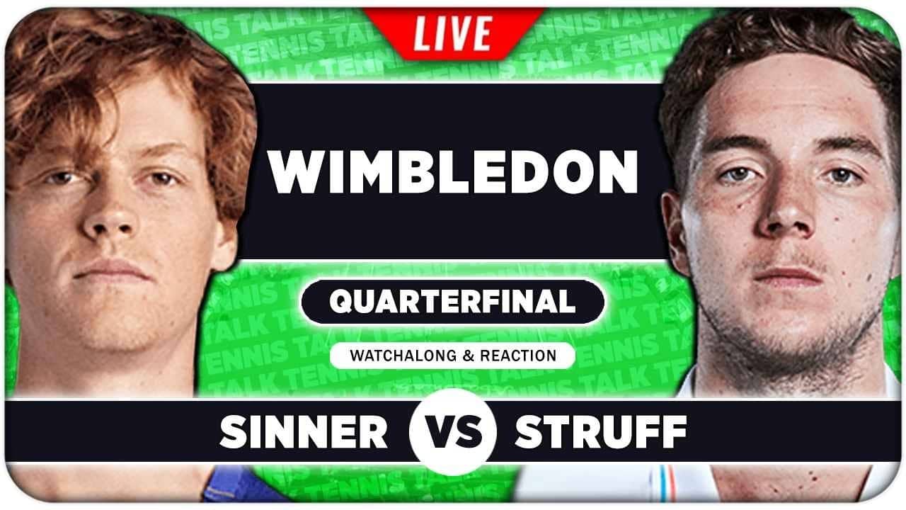 SINNER vs STRUFF • Wimbledon 2026 QF • LIVE Tennis Watchalong
