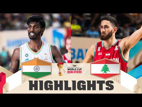 India 🇮🇳 v Lebanon 🇱🇧 | Highlights | FIBA Basketball World Cup 2027 Asian Qualifiers
