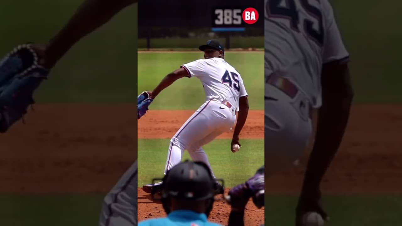 Kevin Defrank, 17 years old up to 100 mph #fyp #mlbprospects #marlins