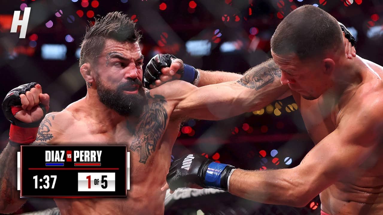 Nate Diaz vs Mike Perry - FIGHT HIGHLIGHTS 👀🔥