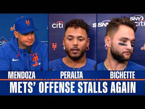 Carlos Mendoza, Freddy Peralta and Bo Bichette on the Mets' 1-0 loss to the Athletics