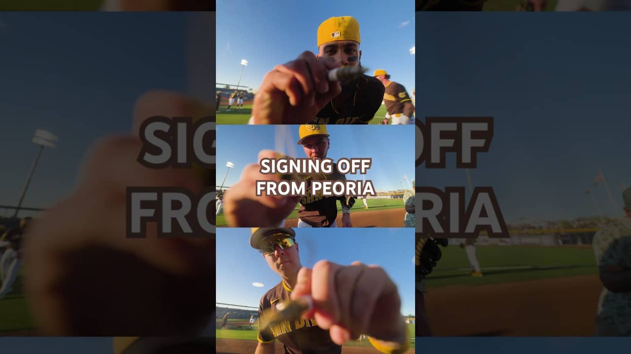 Signing off from Peoria 💛 #mlb #baseball #padres #springtraining #autograph