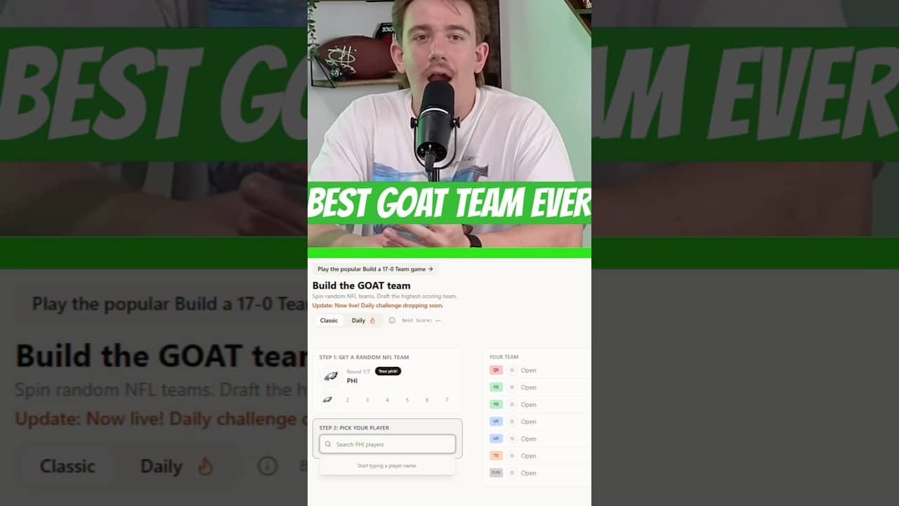 Can You Beat Our NFL GOAT Team?😏 #nfl #trivia #fantasyfootball