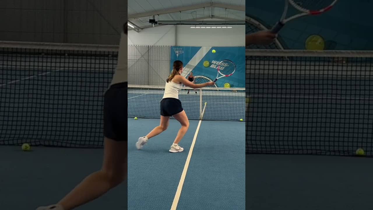 Groundstroke to volley #tennisdrill