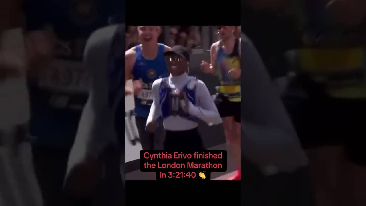 'Wicked' star Cynthia Erivo was MOVING at the London Marathon 💨 (via @CynthiaErivo/IG)