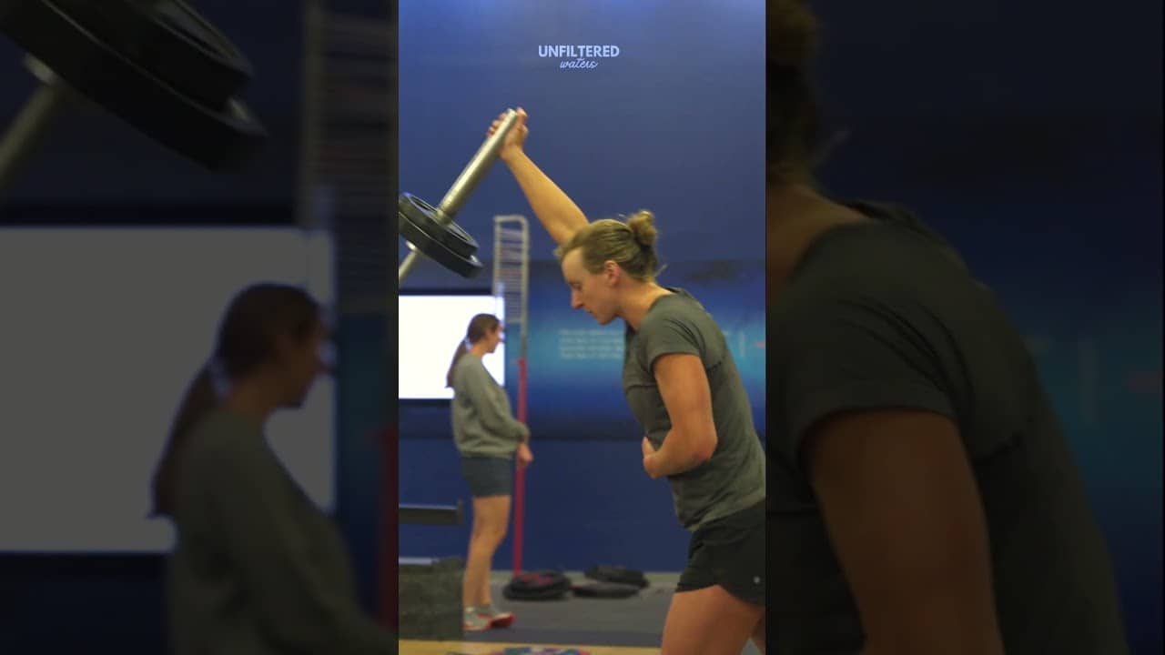 Inside Florida’s weight room “Hubba bubba” 🤣 #UnfilteredWaters #FloridaSwim #StrengthTraining