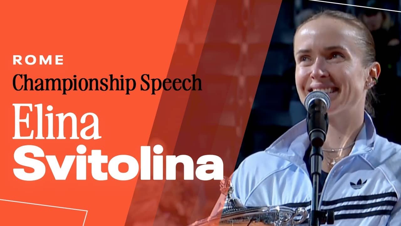 Elina Svitolina Championship Speech | 2026 Rome