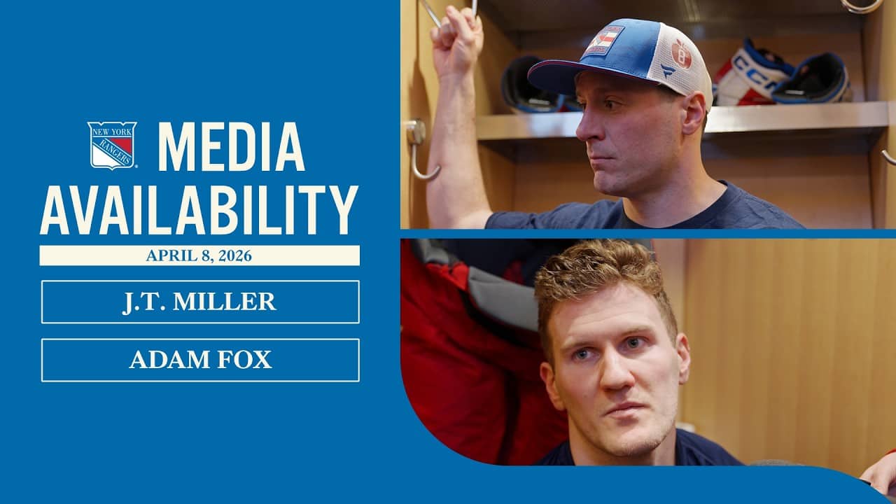 NYR vs BUF: J.T. Miller & Adam Fox Postgame Media Availability | Apr. 8, 2026