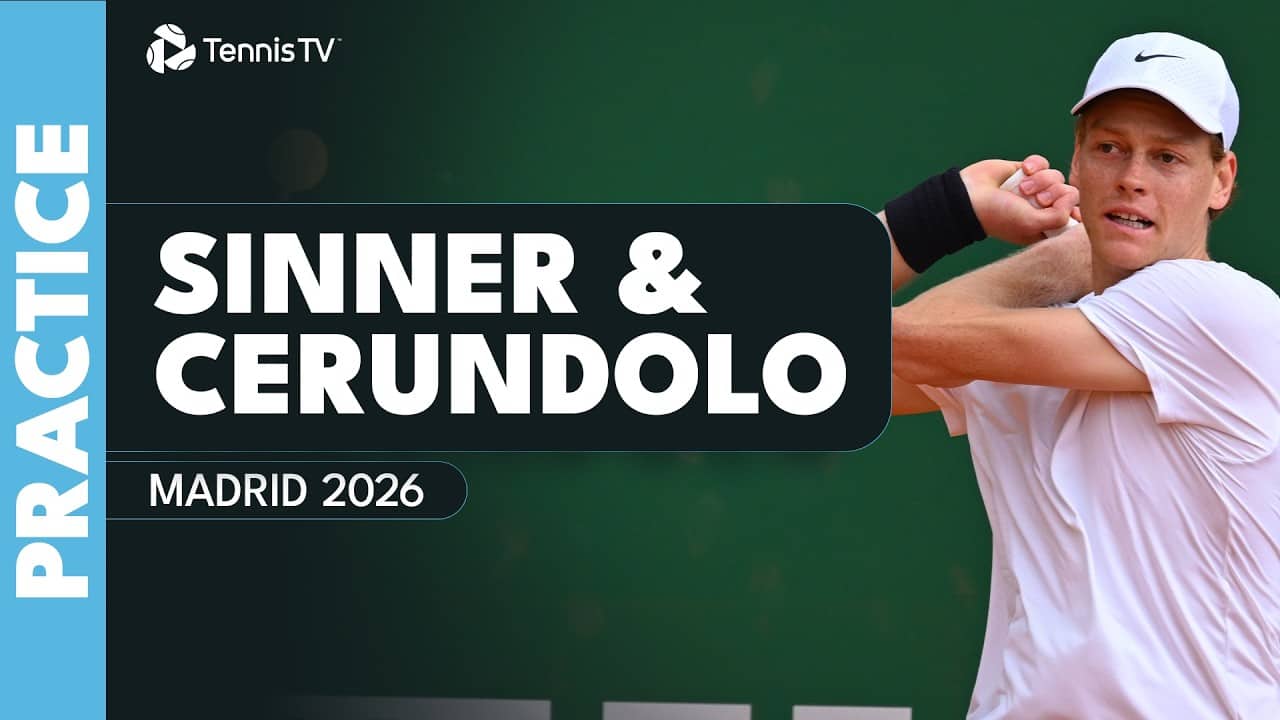 LIVE PRACTICE: Jannik Sinner & Francisco Cerundolo in Madrid!