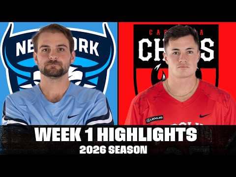 New York Atlas vs. Carolina Chaos Week 1 Game Highlights | 2026 Season
