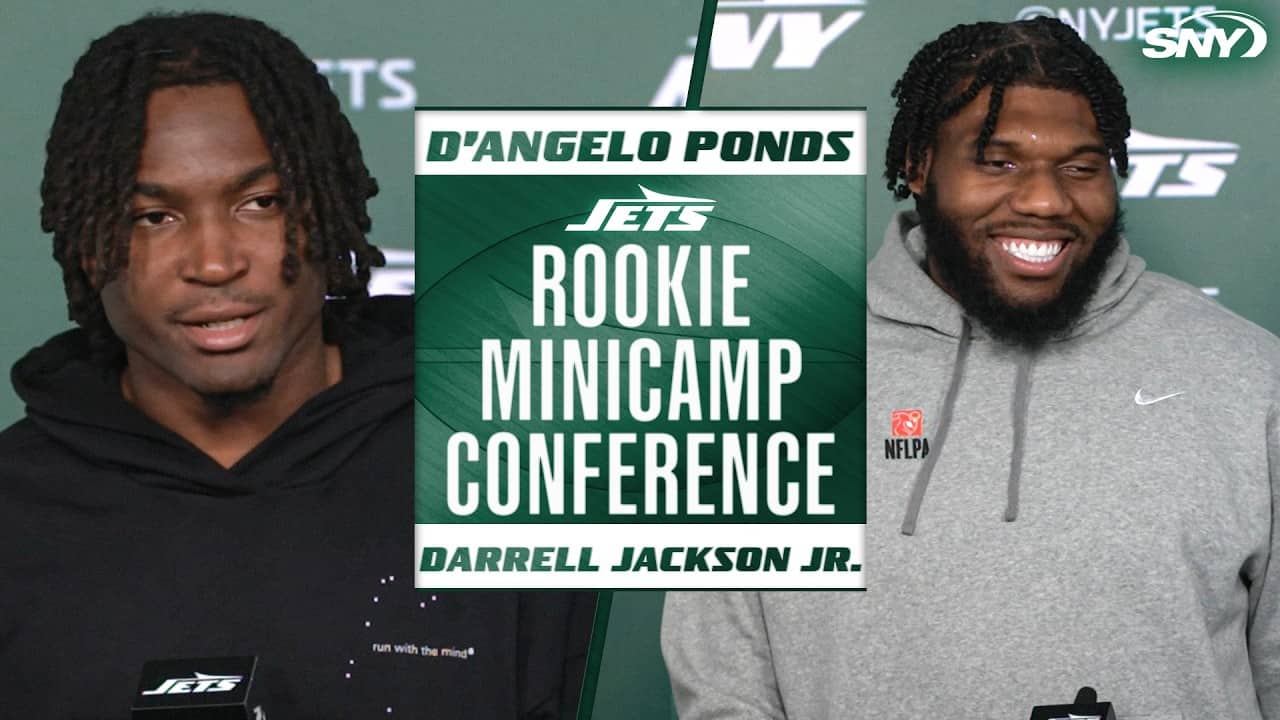 D'Angelo Ponds, Darrell Jackson Jr. react to their first day at Jets rookie minicamp
