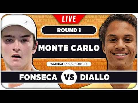 FONSECA vs DIALLO • ATP Monte Carlo 2026 • LIVE Tennis Watchalong