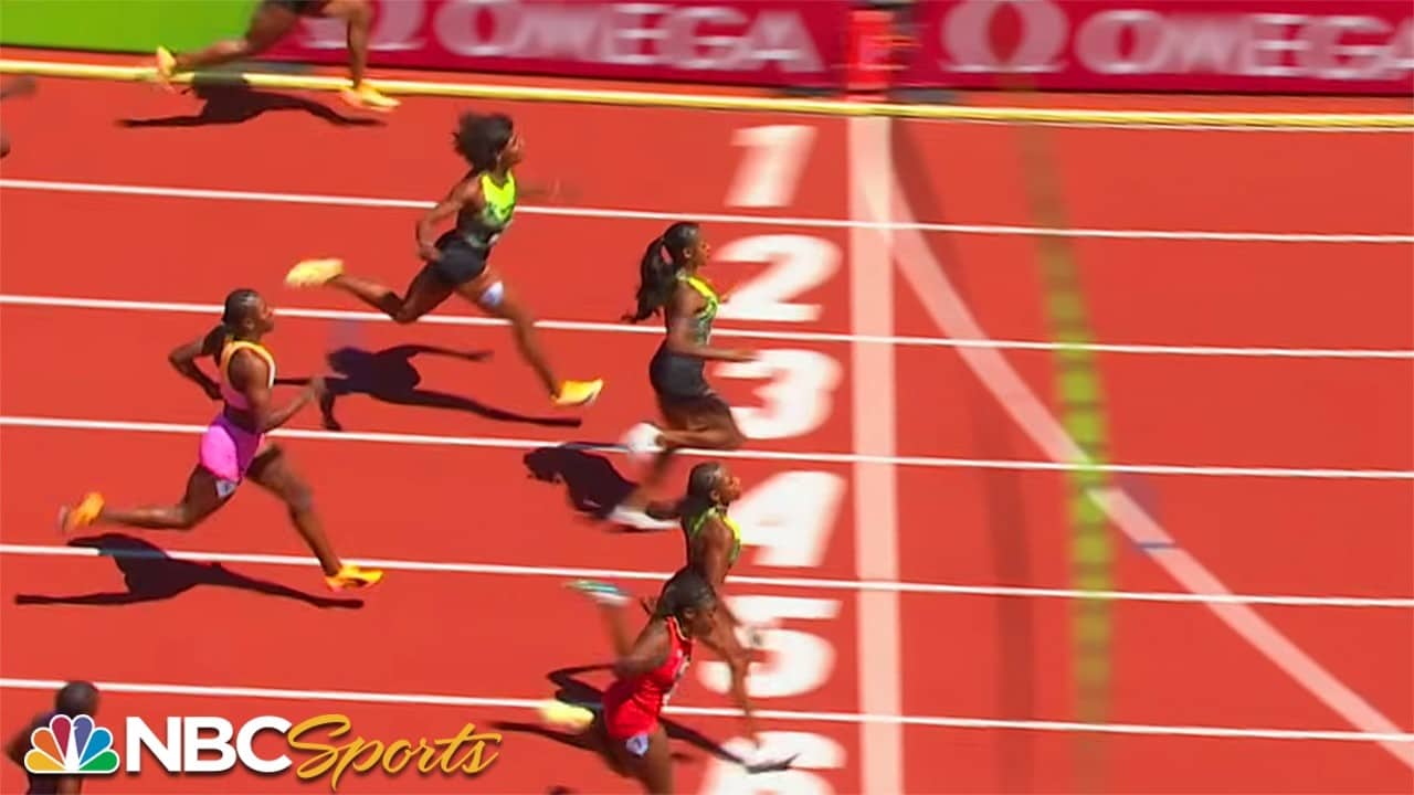 Duel! Sha'Carri Richardson & Melissa Jefferson-Wooden go to the wire in 100m at Prefontaine Classic