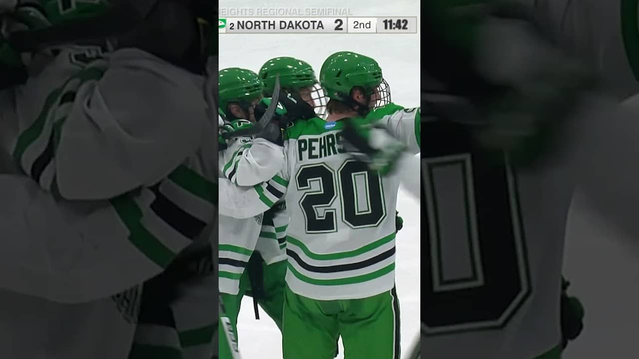 Throwback to Jackson Blake's goal in the 2024 NCAA DI hockey tournament with North Dakota ⏪ #shorts