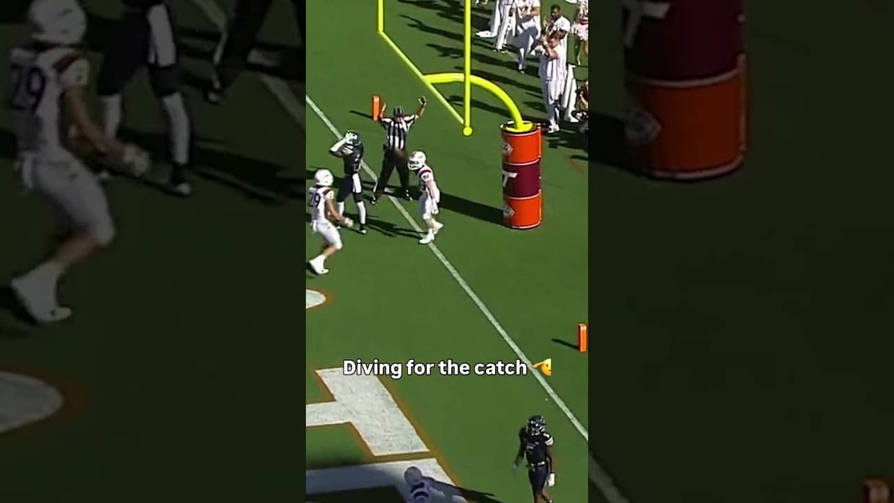 He took flight 🤯 #virginiatech #accfootball #collegefootball
