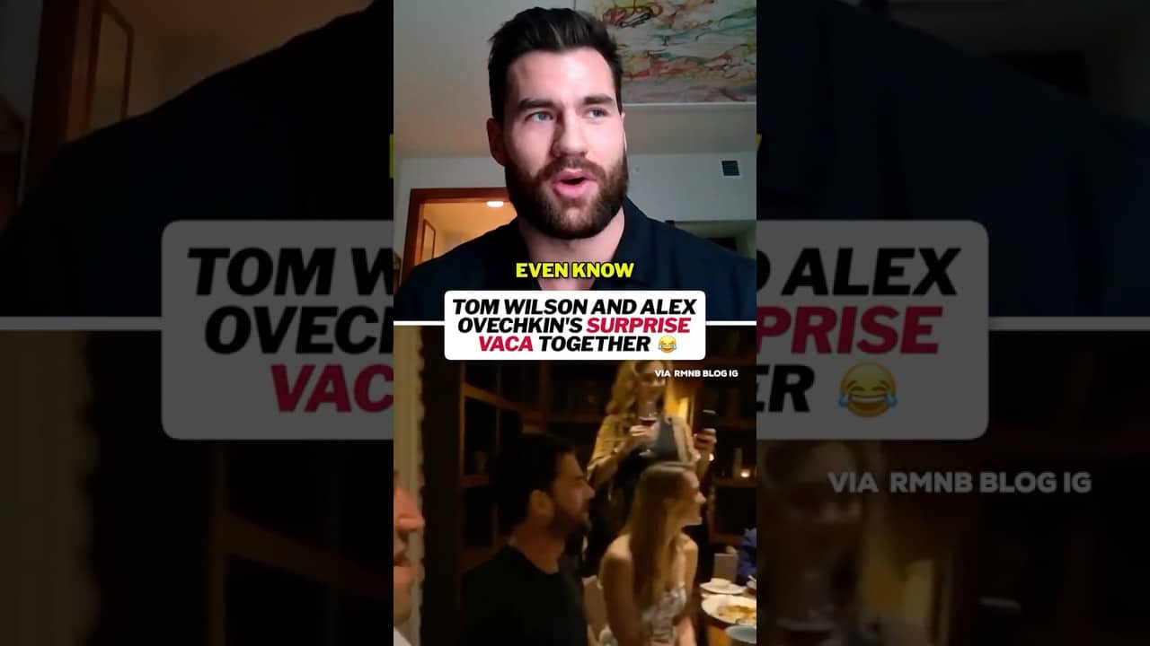 Tom Wilson and Alex Ovechkin's surprise vaca together 🤣 #ovi #hockey