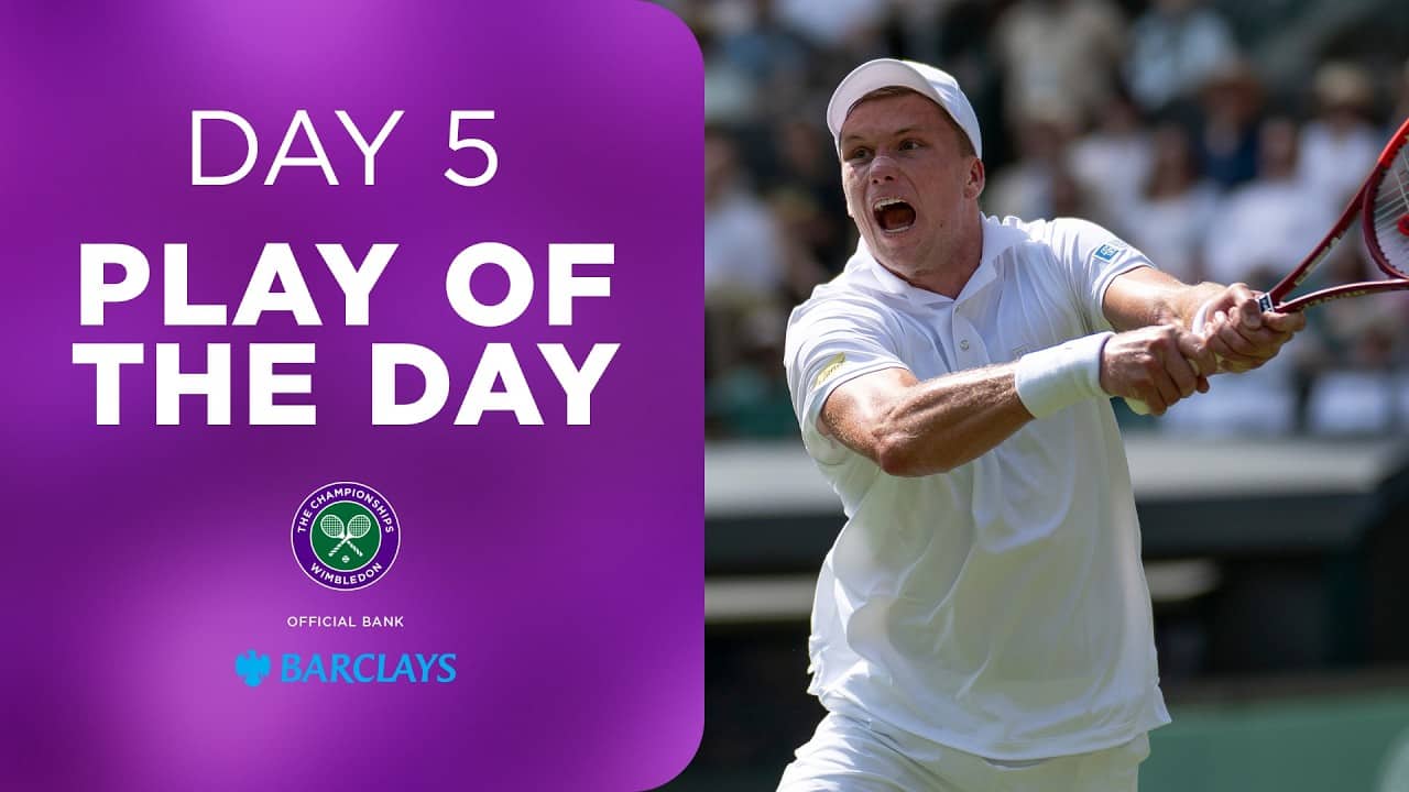 Brooksby and Sinner's amazing dance 🕺|  Barclays Play of the Day | Day Five | Wimbledon 2026