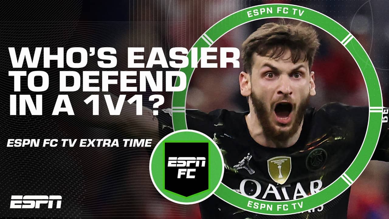 Who’s easier to defend in a 1v1 right now: Kvaratskhelia or Doku? | ESPN FC Extra Time