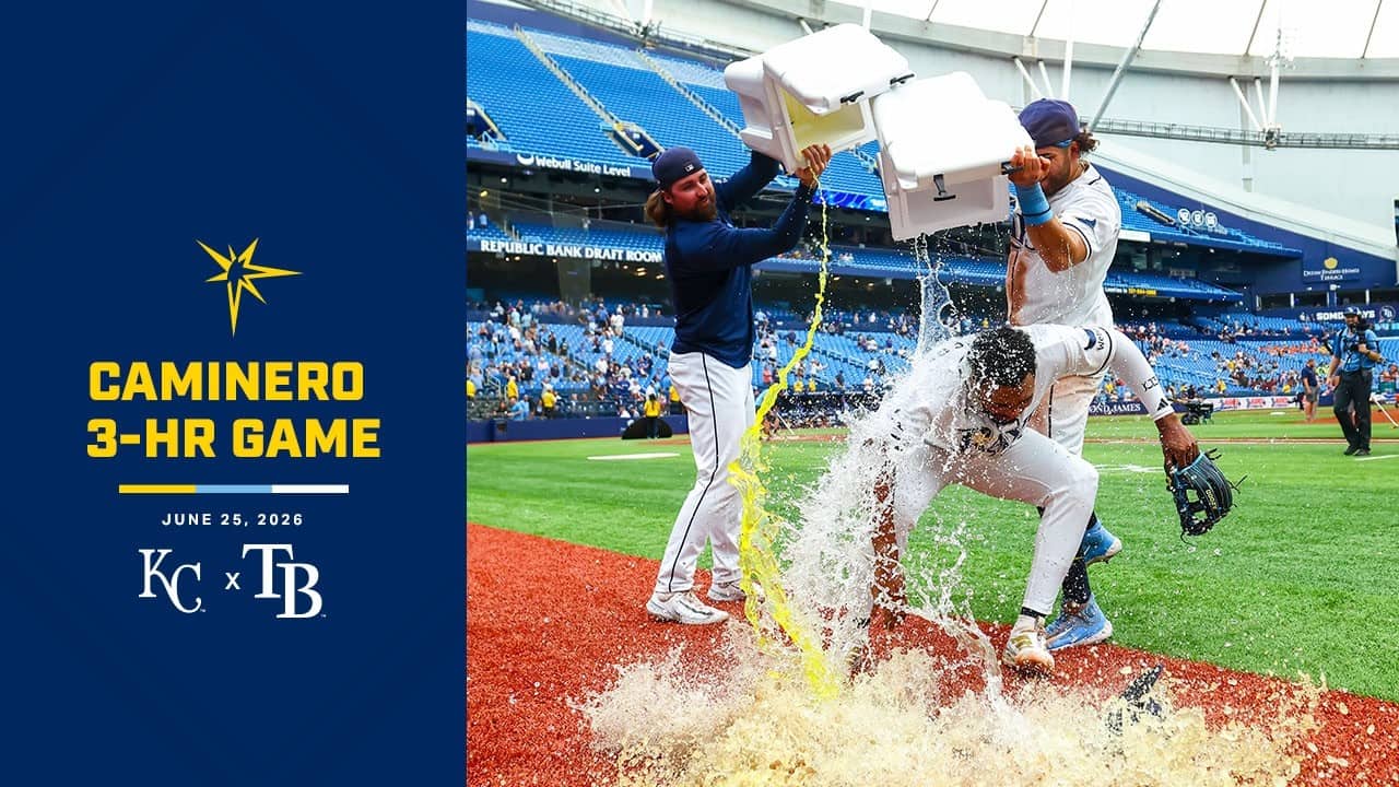 Junior Caminero 3 home run game vs the Kansas City Royals