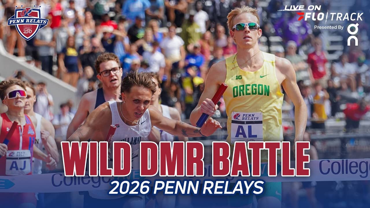 THRILLING Distance Medley Relay Battle Between Simeon Birnbaum and Marco Langon, Oregon VS Villanova