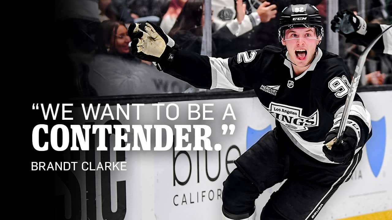 LA Kings Defenseman Brandt Clarke Speaks to the Media Following His Contract Extension!