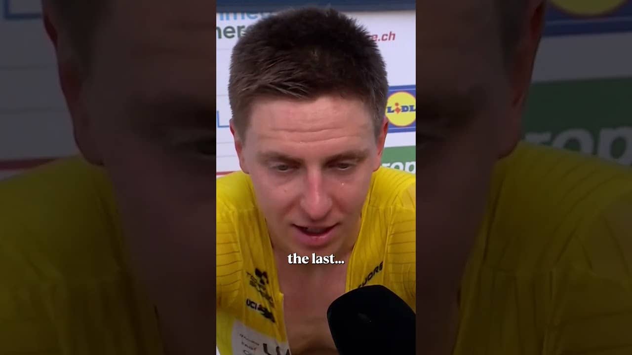 'I was just trying to go all out' 🥵Tadej Pogacar pushed his LIMITS in the Tour de Suisse TT 👏