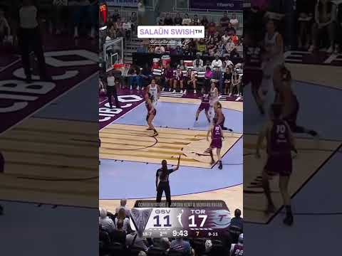Janelle Salaün Knocks Down The Three 🎯🔥 #wnba  #goldenstatevalkyries #shorts
