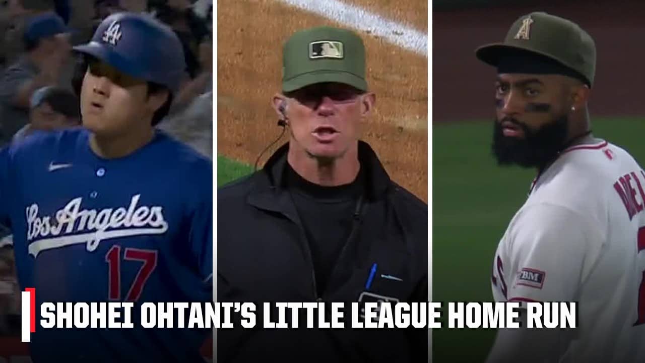 Shohei Ohtani's triple turns into a 3-run little league home run after the review 🤯 | ESPN MLB