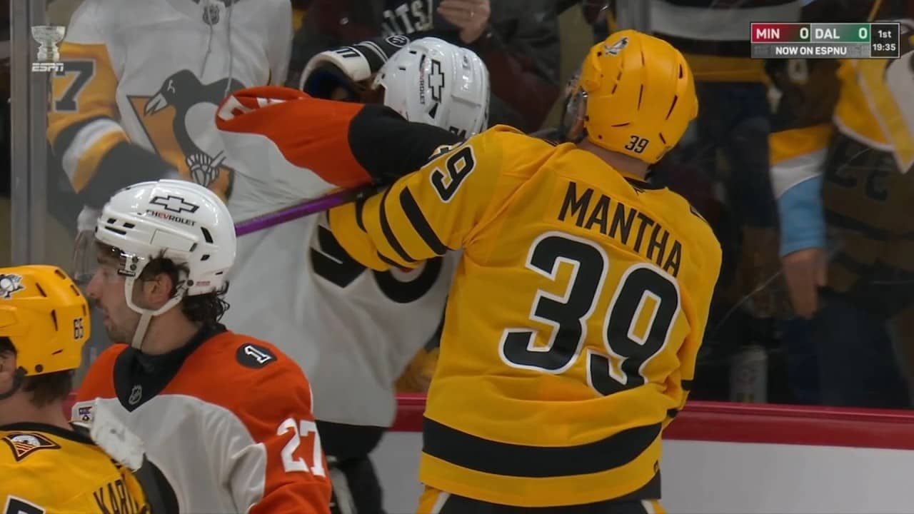 Pittsburgh Penguins vs Philadelphia Flyers Scrum, Misconducts Handed Out