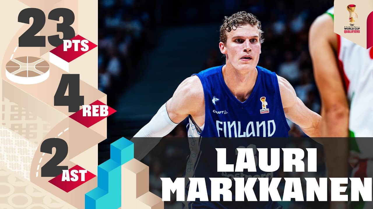 Lauri Markkanen with 23 PTS in his return with Finland | Full Highlights | #FIBAWC European Qualif.