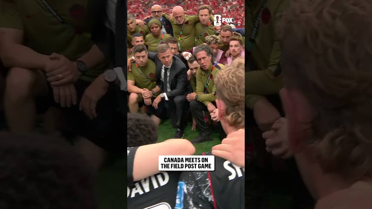 After every match, the Canadian national team huddles up together
