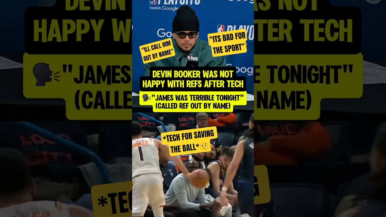 Booker CALLED OUT the ref BY NAME😳