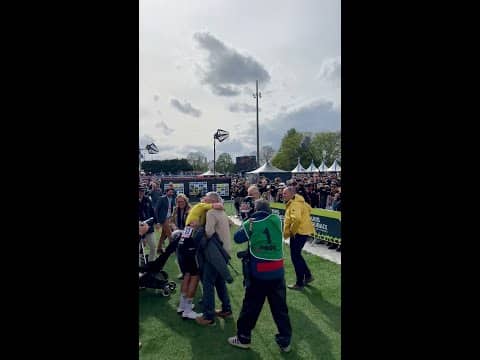 Wout van Aert as a Paris-Roubaix champion 🥹💐