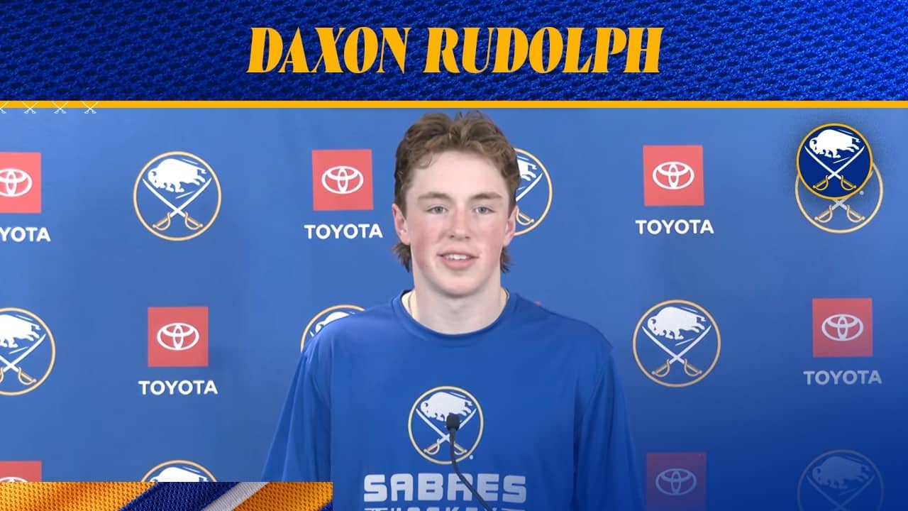 "Very Excited To Be A Sabre" | Daxon Rudolph After First Day Of Development Camp | Buffalo Sabres