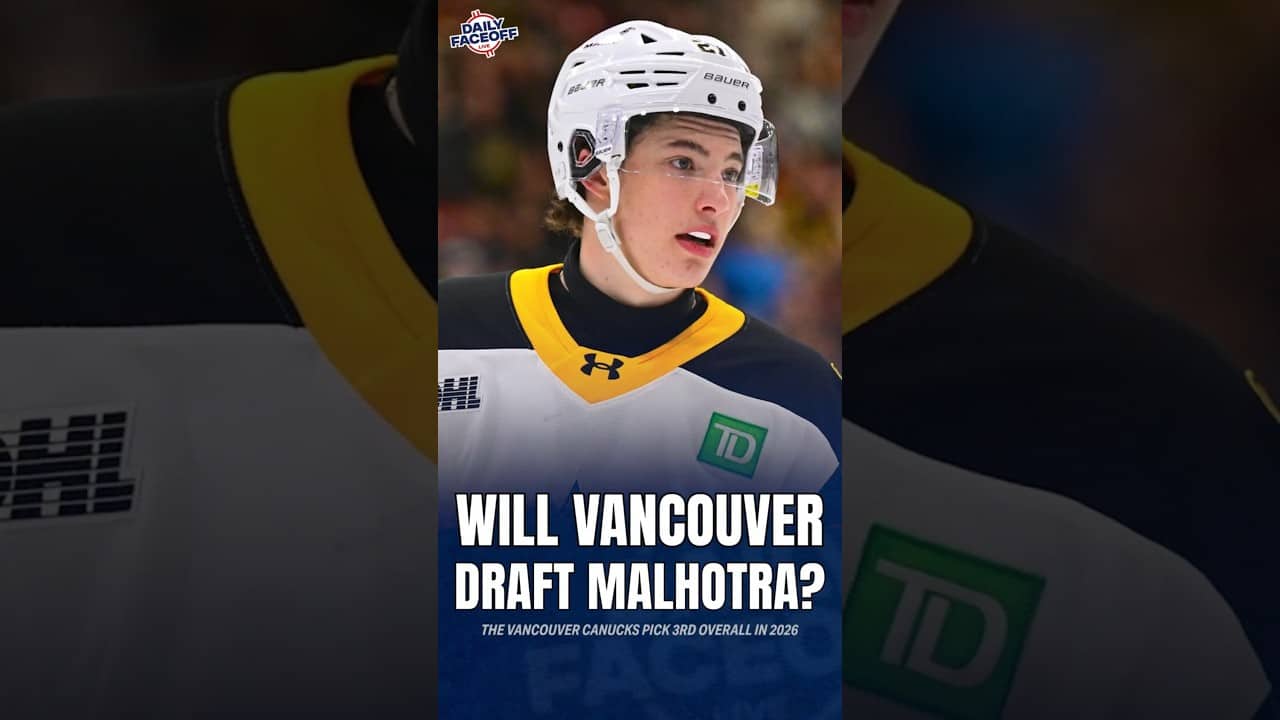 Will Vancouver draft Manny Malhotra's son, Caleb Malhotra, 3rd overall?