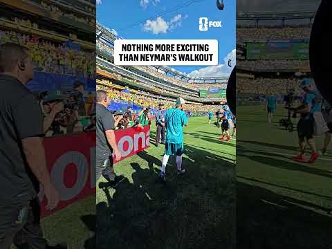 The entire atmosphere changes when #Neymar walks out 🇧🇷