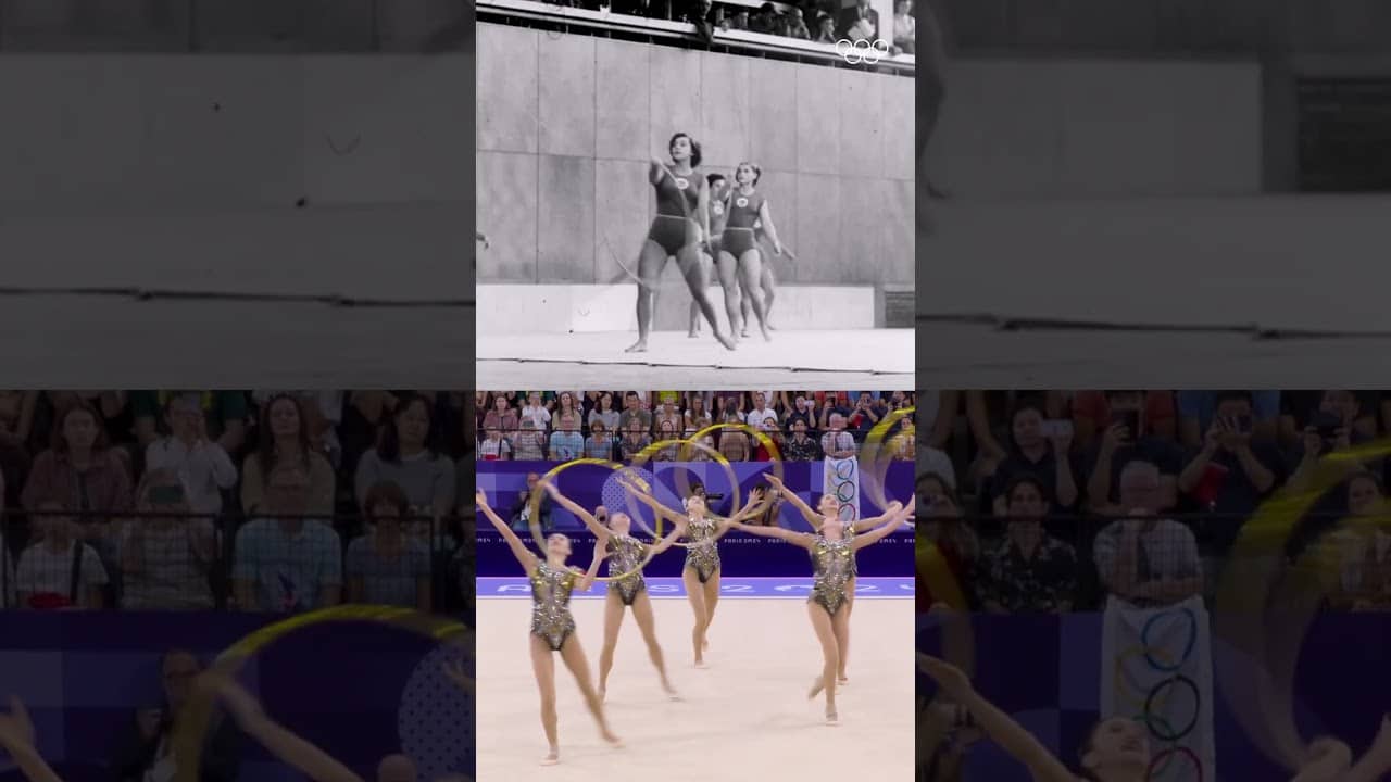 Same apparatus, different era. 😍 #Olympics #Gymnastics #Paris2024